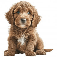 Nažehlovačka Labradoodle šteňa hnedé