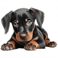 Nažehlovačka Doberman šteňa