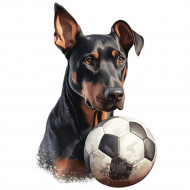 Nažehlovačka Doberman a balón