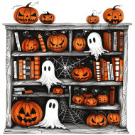 Nažehlovačka Knižnica Halloween