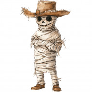 Nažehlovačka Kovboj Halloween múmie