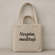 Taška béžová Nespím, meditujem Taška béžová Nespím, meditujem