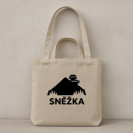Taška béžová Snežka text