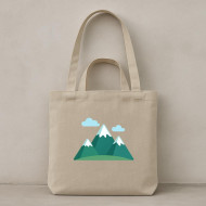 Taška béžová Hory maľované Taška béžová Hory maľované