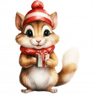 Nažehlovačka Veverička s darčekom