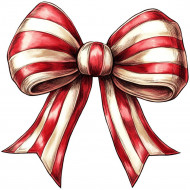 Nažehlovačka Mašle pruhy červeno biela