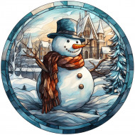 Nažehlovačka Snehuliak vitráž