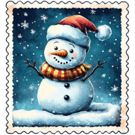 Nažehlovačka Známka snehuliak