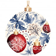 Nažehlovačka Vianočná banka modrá