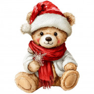 Nažehlovačka Vianočný Macko a vločka