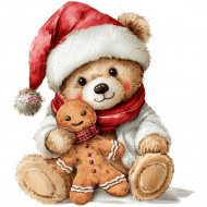 Nažehlovačka Vianočný medvedík s perníčkom