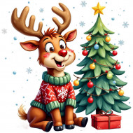 Nažehlovačka Vianočný sobík stromček a darček