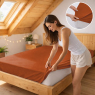 Plachta jersey svetlohnedá 09