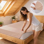 Plachta jersey biela káva 27