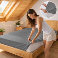 Plachta jersey tmavosivá 51