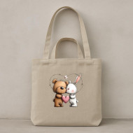 Taška Medvedík a králiček v srdci