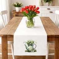 Obrus ​​snežienky v kanvičke