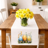 Obrus ​​veľkonočné vajíčka v kvetinkách